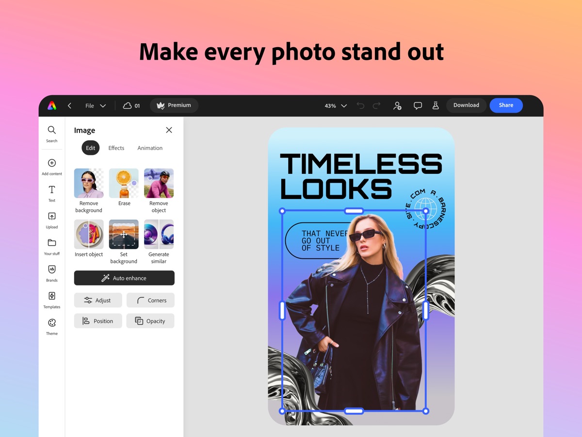 Adobe Express · 官方 App Store 截图(iPad 版)