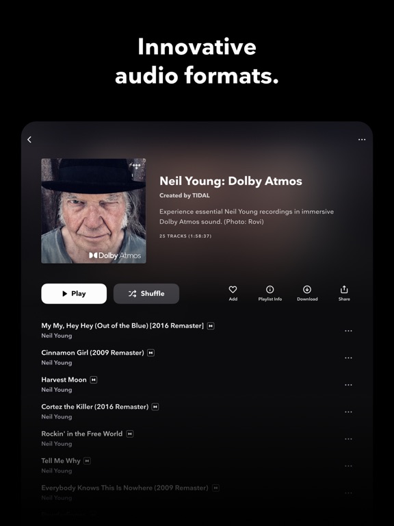 TIDAL · 官方 App Store 截图(iPad 版)